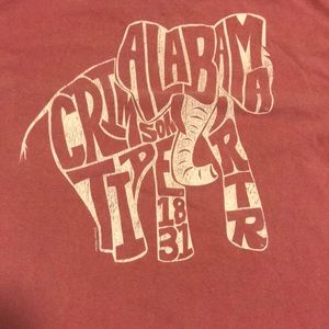 Red University of Alabama pocket t-shirt